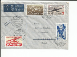 Aviation Suisse, Lettre Par Avion, Zürich - Genève - Samadan (20.9.1944) - Sonstige & Ohne Zuordnung