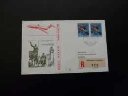 Lettre Premier Vol First Flight Cover Basel To Madrid Spain Swissair 1970 - First Flight Covers