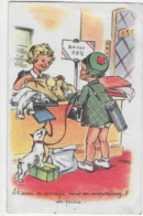 Carte Fantaisie Et Avec Ce Corsage Vous Emporterez 5 En Prime Circulé 1954 (vendeuse De Vêtements-chien) - Sonstige & Ohne Zuordnung