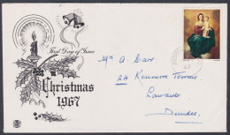 GB Great Britain 1967 Private FDC Christmas, Christianity, Painting, Religious Art, Nativity, First Day Cover - Covers & Documents