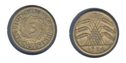 Allemagne  5 Rentenpfennig 1924 J, KM# 32, Deutsches Reich, - 5 Pfennig