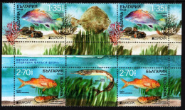 Bulgaria - 2024 - Europa CEPT - Underwater Fauna And Flora - Mint Stamp PAIRS Set With Coupons - Neufs