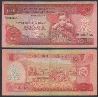 Äthiopien - Ethiopia 10 Birr (1976) Banknote Pick 32a VF (3)  (25139 - Other - Asia
