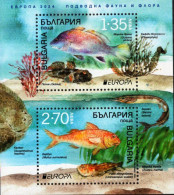 Bulgaria - 2024 - Europa CEPT - Underwater Fauna And Flora - Mint Souvenir Sheet - Neufs