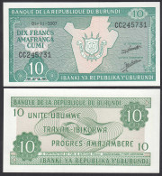 Burundi 10 Francs 01-11-2007 PICK 33e UNC (1)    (30174 - Other - Africa