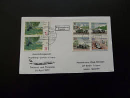 Lettre Vol Special Flight Cover Hamburg Luzern LUPO 1972 Swissair (ex 2) - Covers & Documents