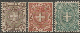 Italy Kingdom Umberto I° - 1896/97 Stemma Savoia Coat Of Arms - Sassone # 65/67 MNH ** - OPTIMAL CENTERING - Neufs