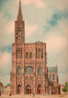 67-Strasbourg-La Cathédrale, Le Porche- éditeur : M. Barré & J. Dayez - Illustrateur : Barday - 1947 - Strasbourg
