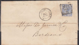 Great Britain UK Folded Cover 1881 From London To Bordeaux 2 1/2 P.   (65351 - Other & Unclassified