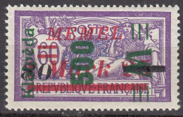 Memel 1923 Mi.166 Freimarke Mit Aufdruck 500 M. Auf 80 Auf 1,25 Postfrisch MNH - Klaipeda 1923