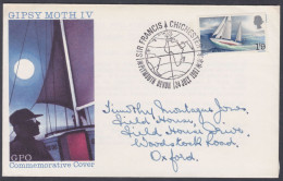 GB Great Britain 1967 Private FDC Sir Francis Chichester, Sailboat, Sailing, Boat, Voyage Around The World, Moon, Cover - Brieven En Documenten
