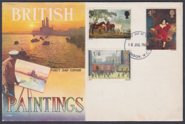 GB Great Britain 1967 Private FDC British Paintings, Painting, Art, Stubbs, Lawrence, Lowry, Horse, Horses, Cover - Brieven En Documenten
