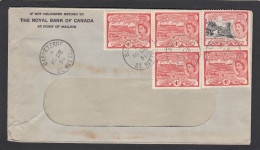 THE ROYAL BANK OF CANADA,BASSETERRE.LETTRE AVEC 5 TIMBRES,1959. - St.Christopher-Nevis-Anguilla (...-1980)