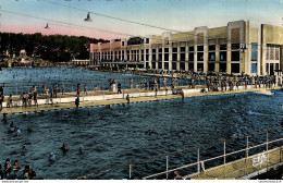 NÂ°10712 Z -cpsm Toulouse -grande Piscine Municipale- - Schwimmen