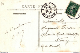NÂ°11361 Z -cachet Manuel -Nancy 1908- Et Mailly Le Camp- - Manual Postmarks