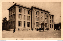 NÂ°12174 Z -cpa Brest -hÃ'tel Des PTT Place Anatole France- - Postal Services