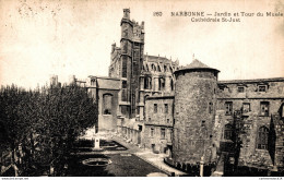 NÂ°13157 Z -cpa Narbonne -jardin Et Tour Du MusÃ©e -CathÃ©drale St Just- - Narbonne