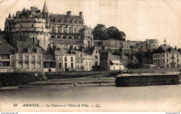NÂ°13051 Z -cpa Amboise -le ChÃ¢teau Et L'hÃ'tel De Ville- - Castles
