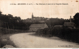 NÂ°13045 Z -cpa Becherel -vue GÃ©nÃ©rale Et Route De La Chapelle ChaussÃ©e- - Bécherel