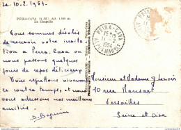 NÂ°12743 Z -cachet Manuel PointillÃ© (perlÃ©) Peira-Cava -1954- - Manual Postmarks