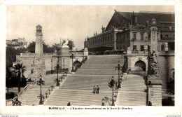 NÂ°12715 Z -cpa Marseille -l'escalier Monumental De La Gare St Charles- - Quartier De La Gare, Belle De Mai, Plombières