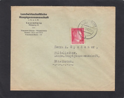 LANDWIRTSCHAFTLICHE HAUPTGENOSSENSCHAFT, LUXEMBURG.BRIEF NACH ETTELBRÜCK,1942. - 1940-1944 Occupation Allemande