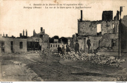 NÂ°12629 Z -cpa Revigny -la Rue De La Gare AprÃ¨s Le Bombardement- - Revigny Sur Ornain
