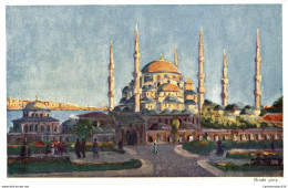 NÂ°13839 Z -cpa Constantinople -illustrateur -mosquÃ©e Sultan Ahmed Coucher Du Soleil- - Turkey