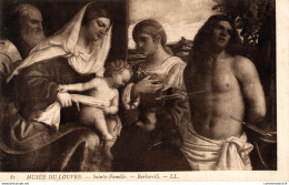 NÂ°13695 Z -cpa MusÃ©e De Louvre -Sainte Famille -Barbarelli- - Peintures & Tableaux