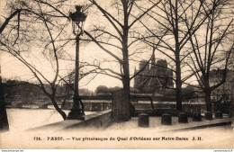 NÂ°13670 Z -cpa Paris -vue Pittoresque Du Quai D'OrlÃ©ans Sur Notre Dame- - Notre Dame De Paris