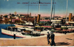 NÂ°13638 Z -cpa Cannes -le Port Et Le Mont Chevalier- - Cannes