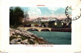 NÂ°13318 Z -cpa Grenoble -pont De L'hÃ'pital Et La Chaine Des Alpes- - Grenoble