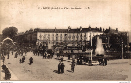 NÂ°14362 Z -cpa Tours -place Jean JaurÃ¨s- - Tours