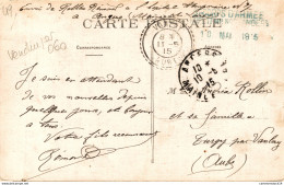 NÂ°14290 Z -cachet PointillÃ© Double Cercle De Vanlay 1915- - Cachets Manuels