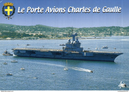NÂ°13972 Z -cpsm Le Porte Avions "Charles De Gaulle" - Guerre