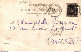NÂ°13946 Z -cachet Convoyeur (ambulant) -Paris Ã  St Germain- 1901 - Spoorwegpost