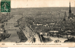 NÂ°13904 Z -cpa Rouen -panorama Et Vue De La Seine- - Rouen
