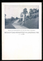 AK Lunzenau, Heimatfest 1933, 1. -3. Juli, Denkmal Des Muldentaldichters Dr. Phil. Max Vogler Im Stadtpark  - Other & Unclassified