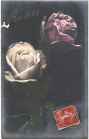 CPA Carte Postale France Amitiés Deux Roses   VM81599 - Sonstige & Ohne Zuordnung