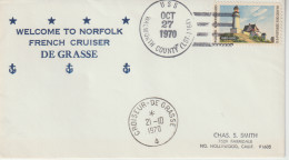 16063  WELCOME TO NORFOLK - Croiseur DE GRASSE - FRANCE - Scheepspost