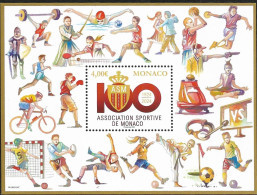 Monaco 2024 - Bloc - Centenaire De L' Association Sportive De Monaco ** - Unused Stamps