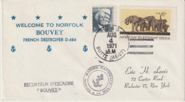 16064  WELCOME TO NORFOLK - DESTROYER BOUVET - FRANCE - Naval Post