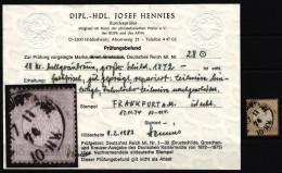 Deutsches Reich 28 Gestempelt Befund Hennies, Mängel #NL539 - Autres & Non Classés