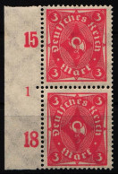 Deutsches Reich 225 Pln Postfrisch Platte 1 #NL568 - Autres & Non Classés