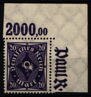 Deutsches Reich 230 P OR Postfrisch Vom Eckrand #NL588 - Other & Unclassified