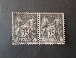 FRANCE FRANCIA 1884 25 CENT NOIR S ROSE SAGE TYPE II YVERY N. 97 - 1876-1898 Sage (Type II)