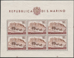 322 - San Marino 1951 - 75° Anniversario Dell’U.P.U. N. 10. Cat. € 380,00 MNH - Blocs-feuillets