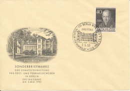 Germany Berlin FDC 2-3-1953 Wilhelm Von Humboldt With Cachet - Other & Unclassified
