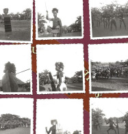 020624B - 9 PHOTOS - AFRIQUE NOIRE à Situer - Ethnie Tribu Masque Danse Lance Bouclier Coiffe - Unclassified