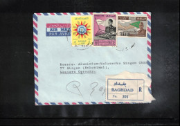 Iraq 1963 Interesting Airmail Registered  Letter With Censure's Postmark On The Backside Of The Letter - Iraq